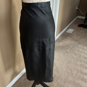ATM 100% leather midi skirt size 8